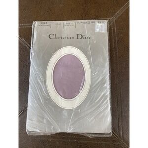 Christian Dior Ultra Sheer Leg Pantyhose Sandalfoot Lilac Purple Diorissimo Sz 2